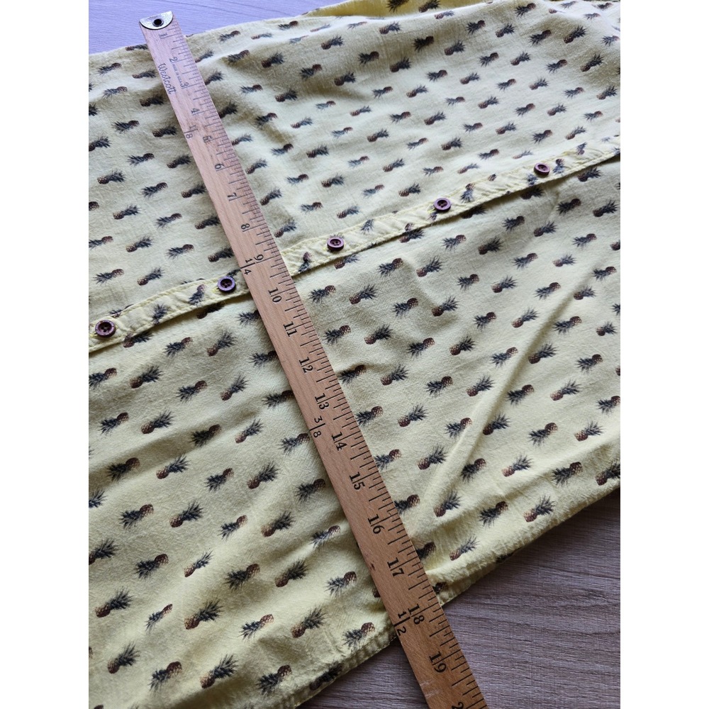 Maison Scotch Womens Sleeveless Pineapple Print Shirt Dress Yellow Size 1 resort - Picture 6 of 10